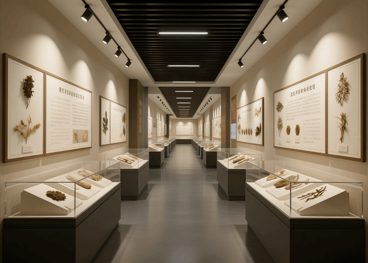 中药标本展厅展示柜